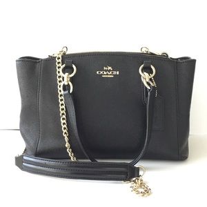 🌷SALE $89 Coach Mini Christie Carryall Saffiano Leather Satchel/Crossbody Bag